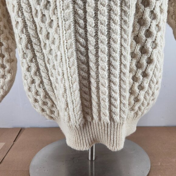 The Irish Woolen Mills Sweater Mens 2XL Ireland Merino Wool Cable Knit Fisherman - Picture 14 of 16